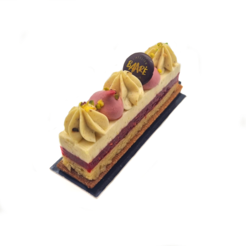 Baarée pistache framboise