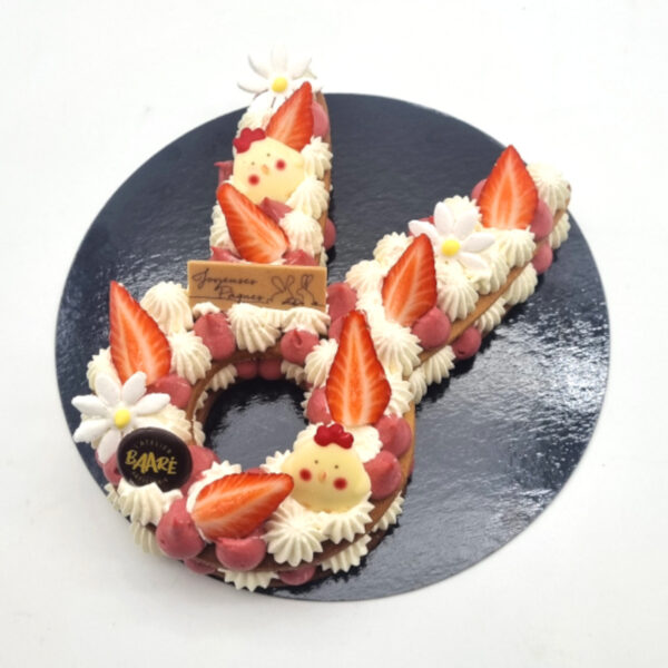 Fraise rhubarbe vanille 4/6